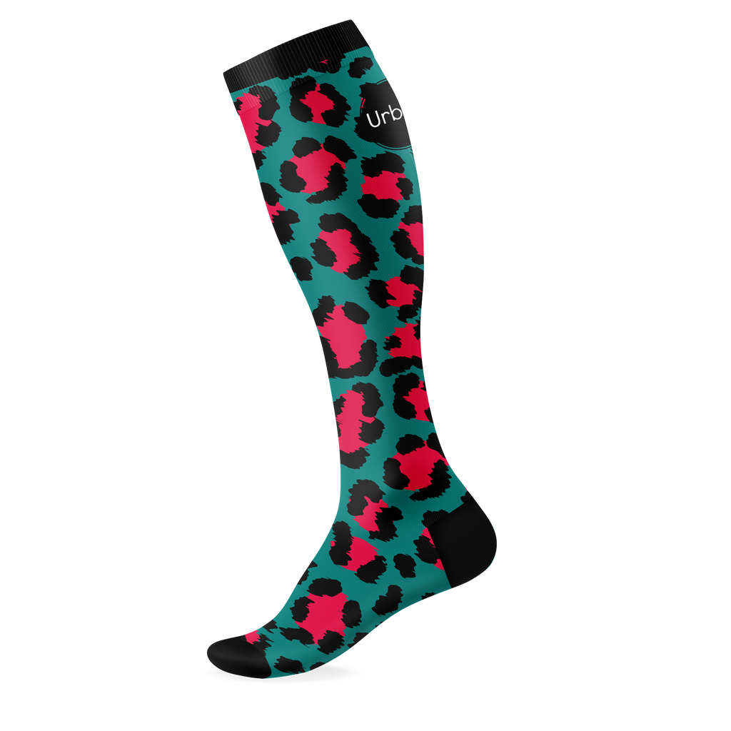 Urban-Active Knee High Watermelon Leopard Socks